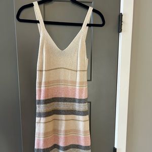 Z Supply Malibu Stripe Sweater Dress Oatmeal